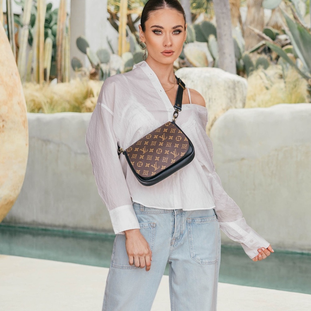 Louis Vuitton and Black Leather Bag